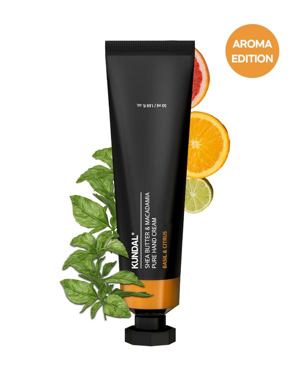 KUNDAL Shea Butter & Macadamia Pure Hand Cream Aroma Edition (Basil & Citrus)