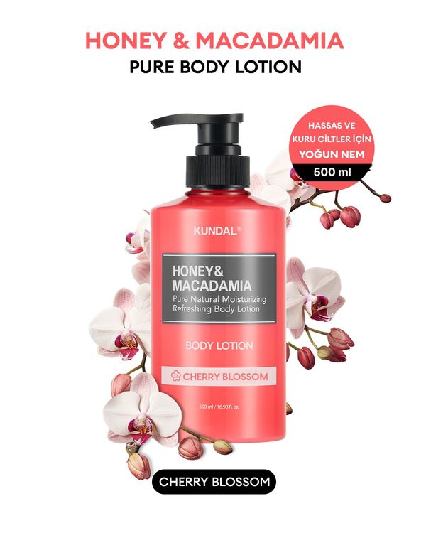 KUNDAL Honey & Macadamia Pure Body Lotion (Cherry Blossom)