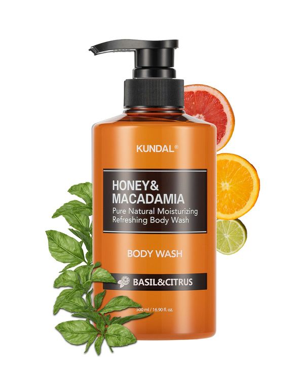 KUNDAL Honey & Macadamia Pure Body Wash (Basil & Citrus)