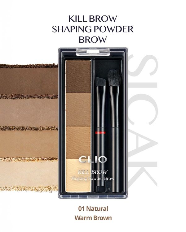 Clio Kill Brow Shaping Powder Brow (01 Natural Warm Brown)