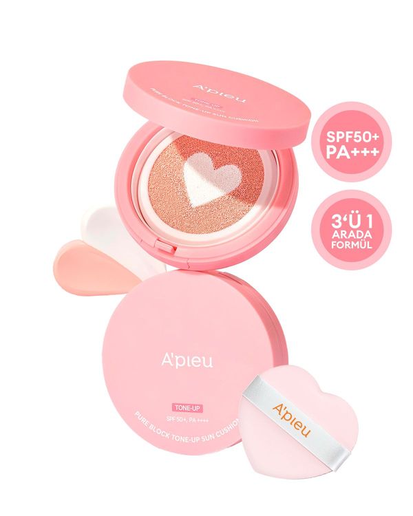 APIEU Pure Block Tone-Up Sun Cushion SPF50+ PA++++