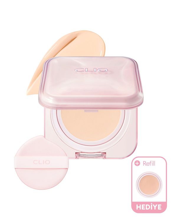 Clio Kill Cover Mesh Glow Essential Cushion Set (21N Linen) SPF50+ PA++++