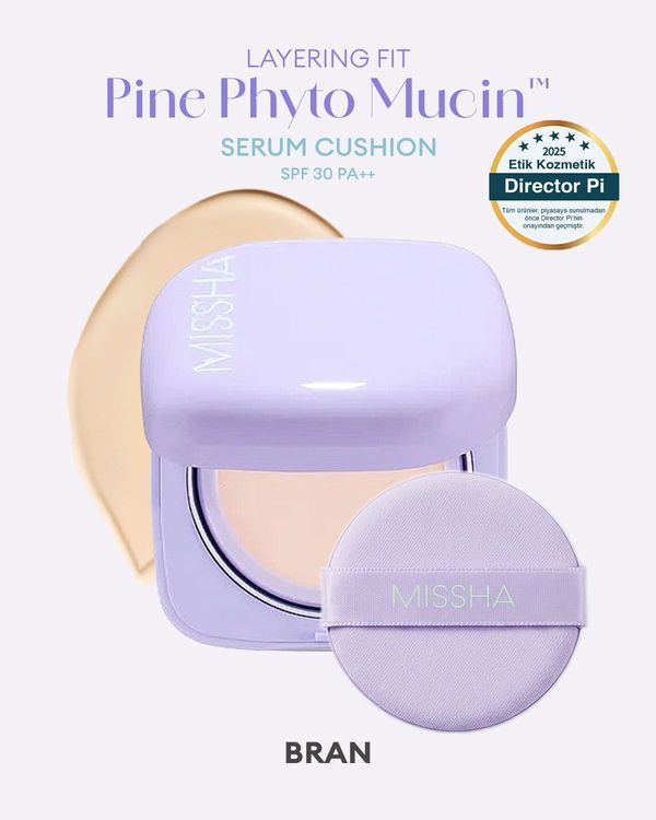 Missha Layering Fit Pine Phyto Mucin Serum Cushion SPF30 PA++ (Bran)