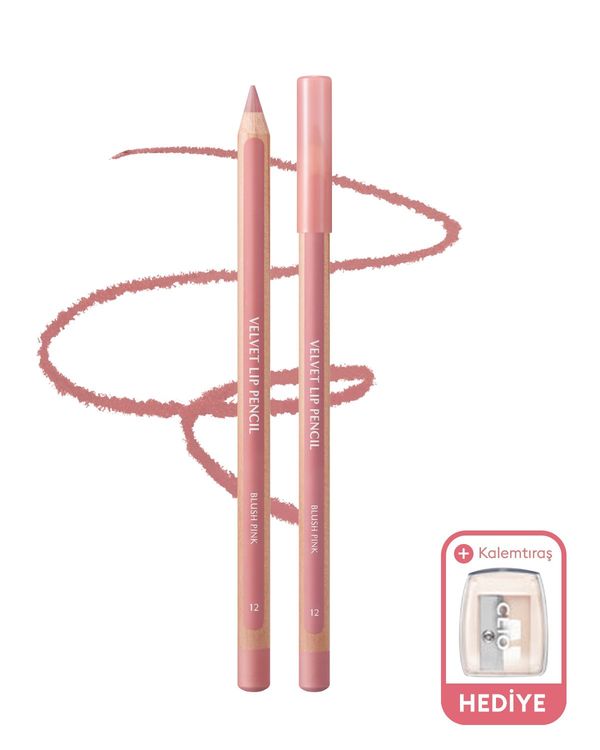 Clio Velvet Lip Pencil Set (12 Blush Pink)