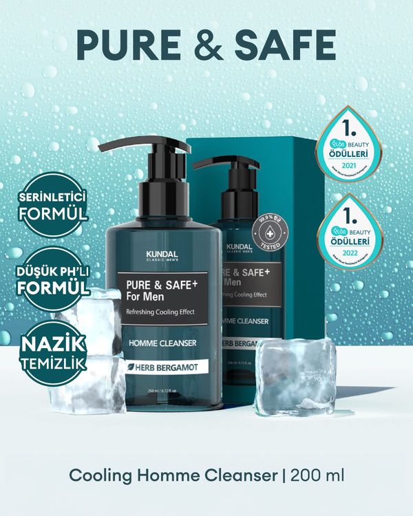 KUNDAL Pure & Safe Cooling Homme Cleanser (Herb Mint)