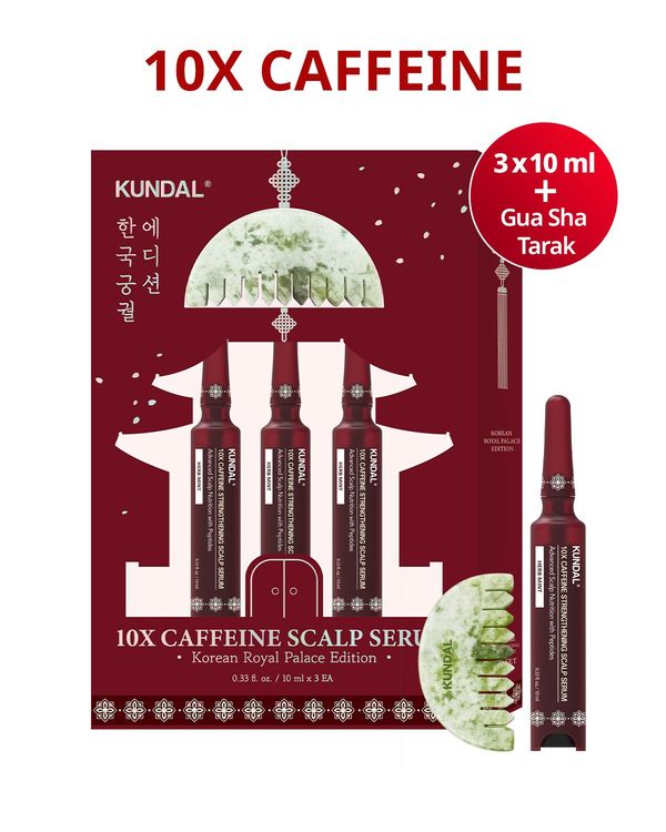 KUNDAL 10 X Caffeine Strengthening Scalp Serum Gift Set (Korean Royal Palace Edition)