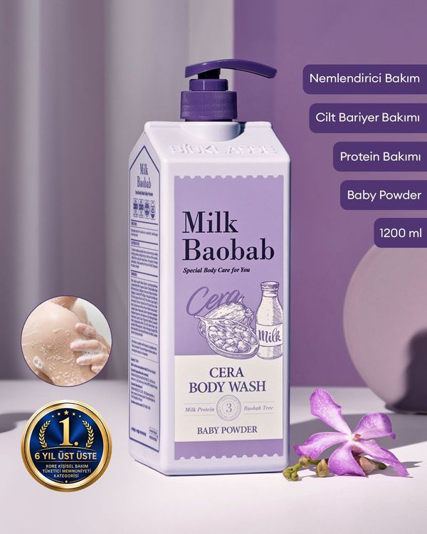 MILK BAOBAB Cera Body Wash (Baby Powder)