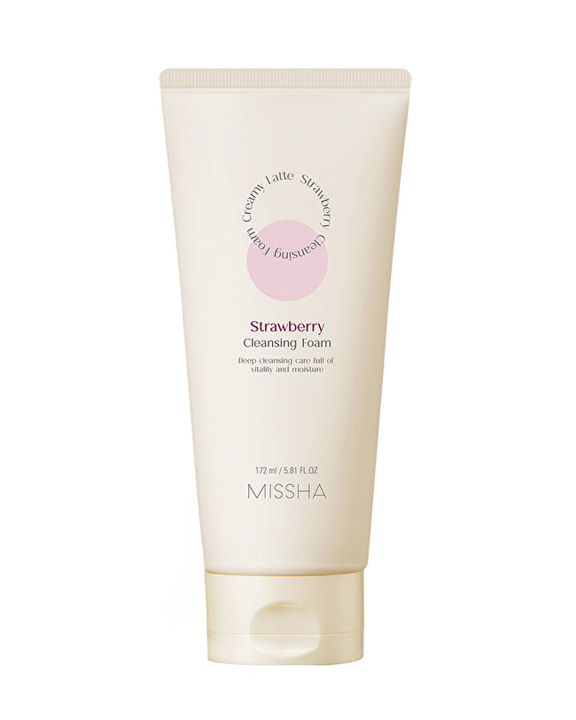 MISSHA Creamy Latte Cleansing Foam (Strawberry) | MCLUB