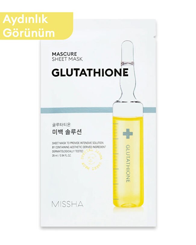 missha mascure sheet mask glutathione MISSHA Mascure Whitening Solution Sheet Mask (Glutathione)