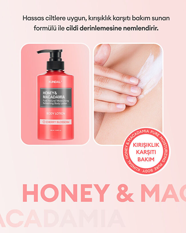KUNDAL Honey & Macadamia Pure Body Lotion (Cherry Blossom) | MCLUB