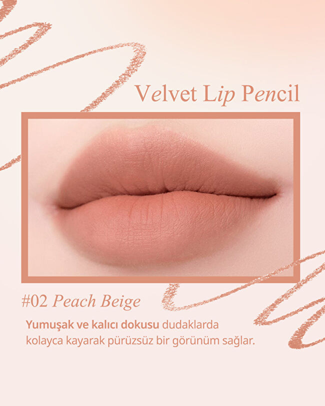 CLIO Velvet Lip Pencil Set (02 Peach Beige) | MCLUB