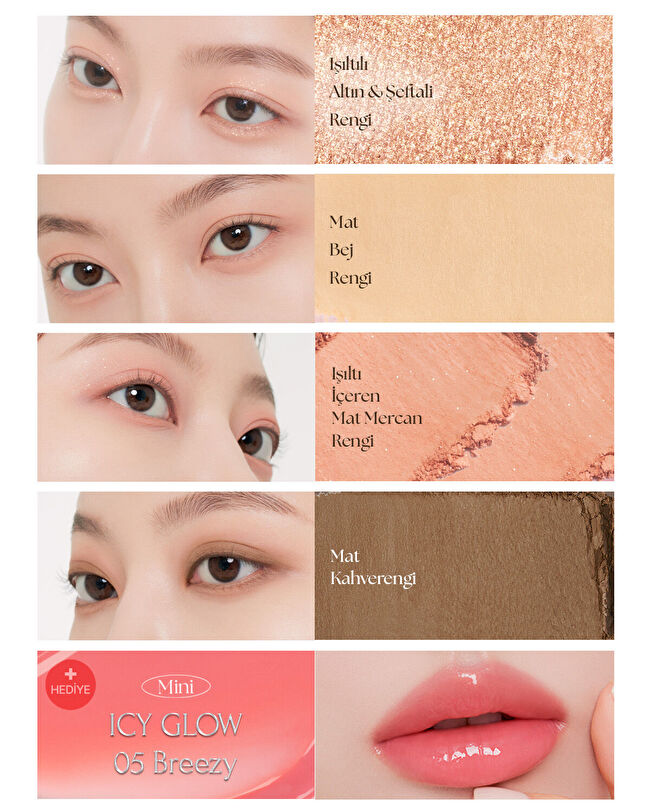 MUZIGAE MANSION Twist Pot Eye Palette Set (02 Rich Coral) | MCLUB