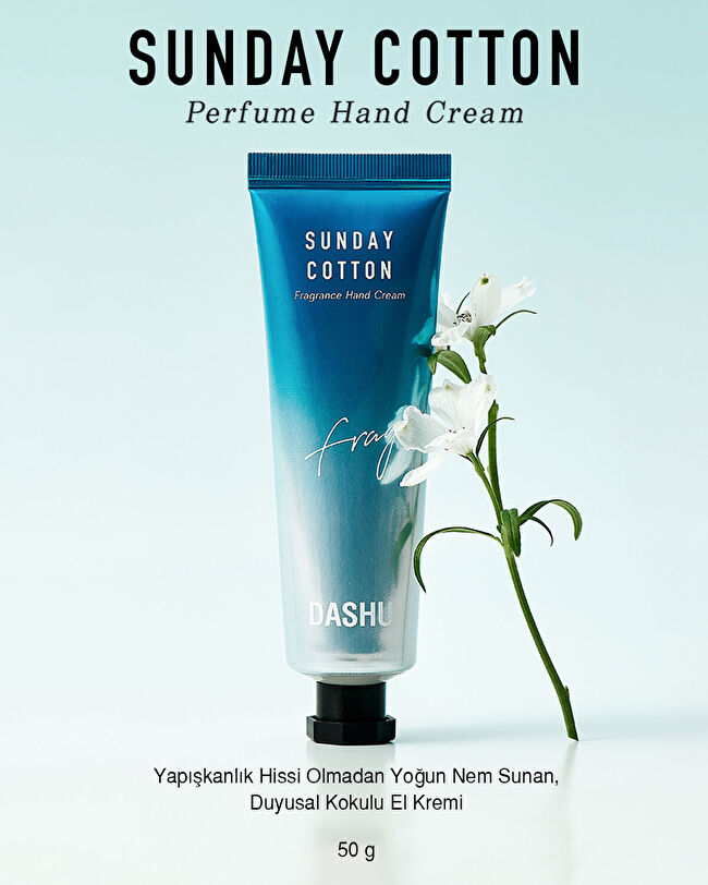 [DASHU] SUNDAY COTTON PERFUME HAND CREAM 50g