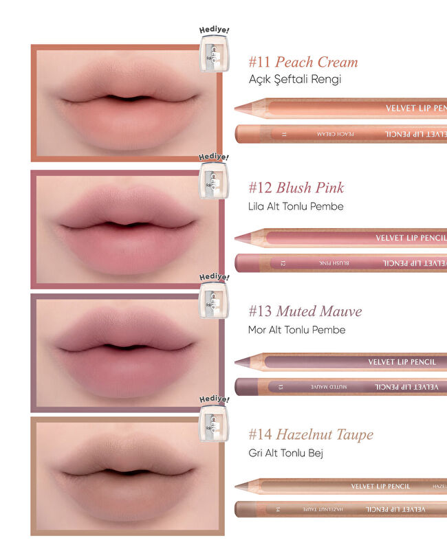 CLIO Velvet Lip Pencil Set (09 Mocha Rose) | MCLUB