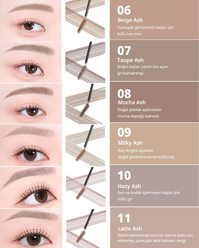 PERIPERA Speedy Skinny Brow Mascara (08 Mocha Ash) | MCLUB
