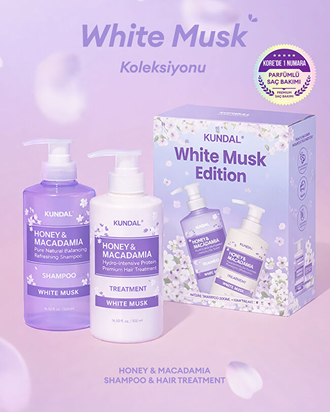 KUNDAL Honey & Macadamia Nature Shampoo + Treatment - White Musk
