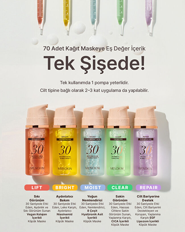 MENOKIN 30 Seconds Quick Bubble Mask (Lift) | MCLUB