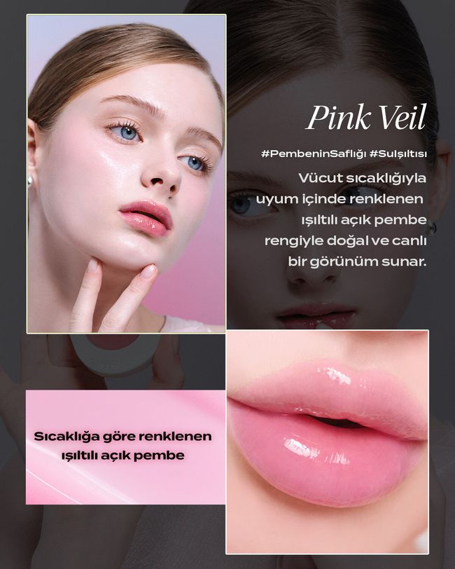 KUNDAL Objet by KUNDAL Dew Drop Lip Glaze Balm (Pink Veil) | MCLUB