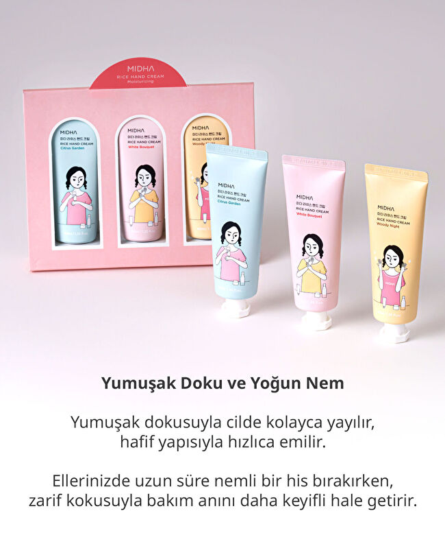 MIDHA Rice Hand Cream Set | MCLUB