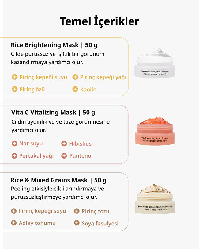 MIDHA Rice Wash Off Mask Discovery Set | MCLUB