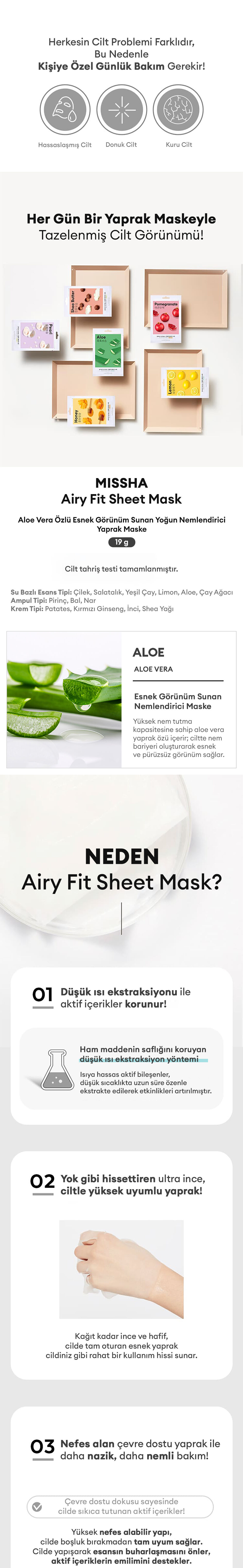 MISSHA Airy Fit Sheet Mask (Aloe) | MCLUB