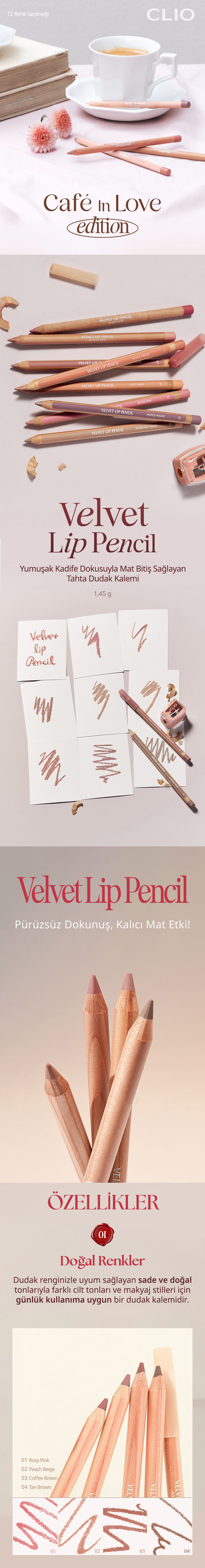 CLIO Velvet Lip Pencil Set (02 Peach Beige) | MCLUB