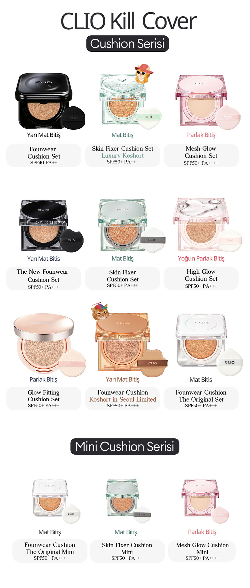 CLIO Kill Cover The New Founwear Cushion Set (3 Linen) SPF50+ | MCLUB