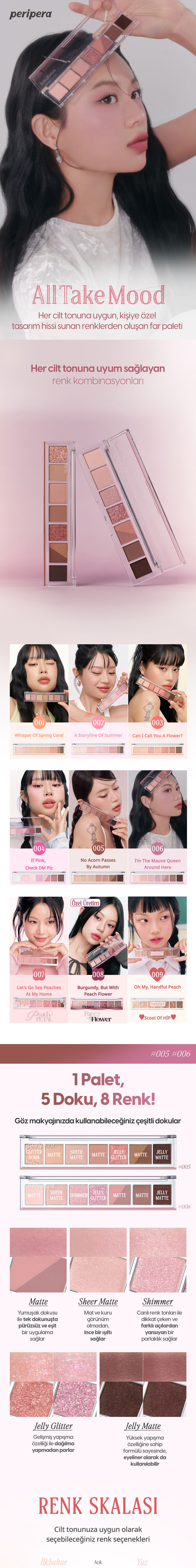 PERIPERA All Take Mood Palette (#001 Whisper Of Spring Coral) | MCLUB
