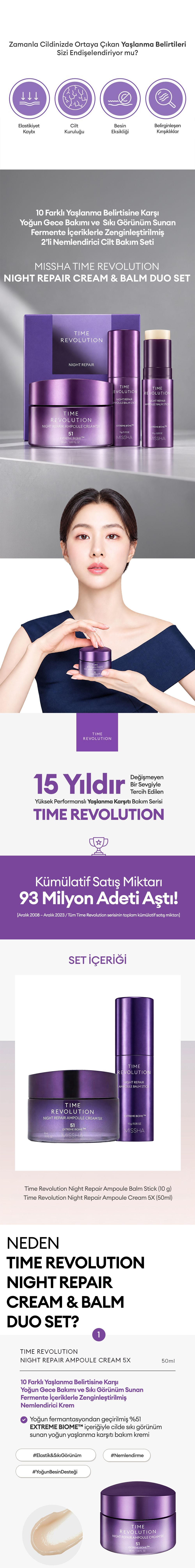 MISSHA Time Revolution Night Repair Cream & Balm Duo Set | MCLUB