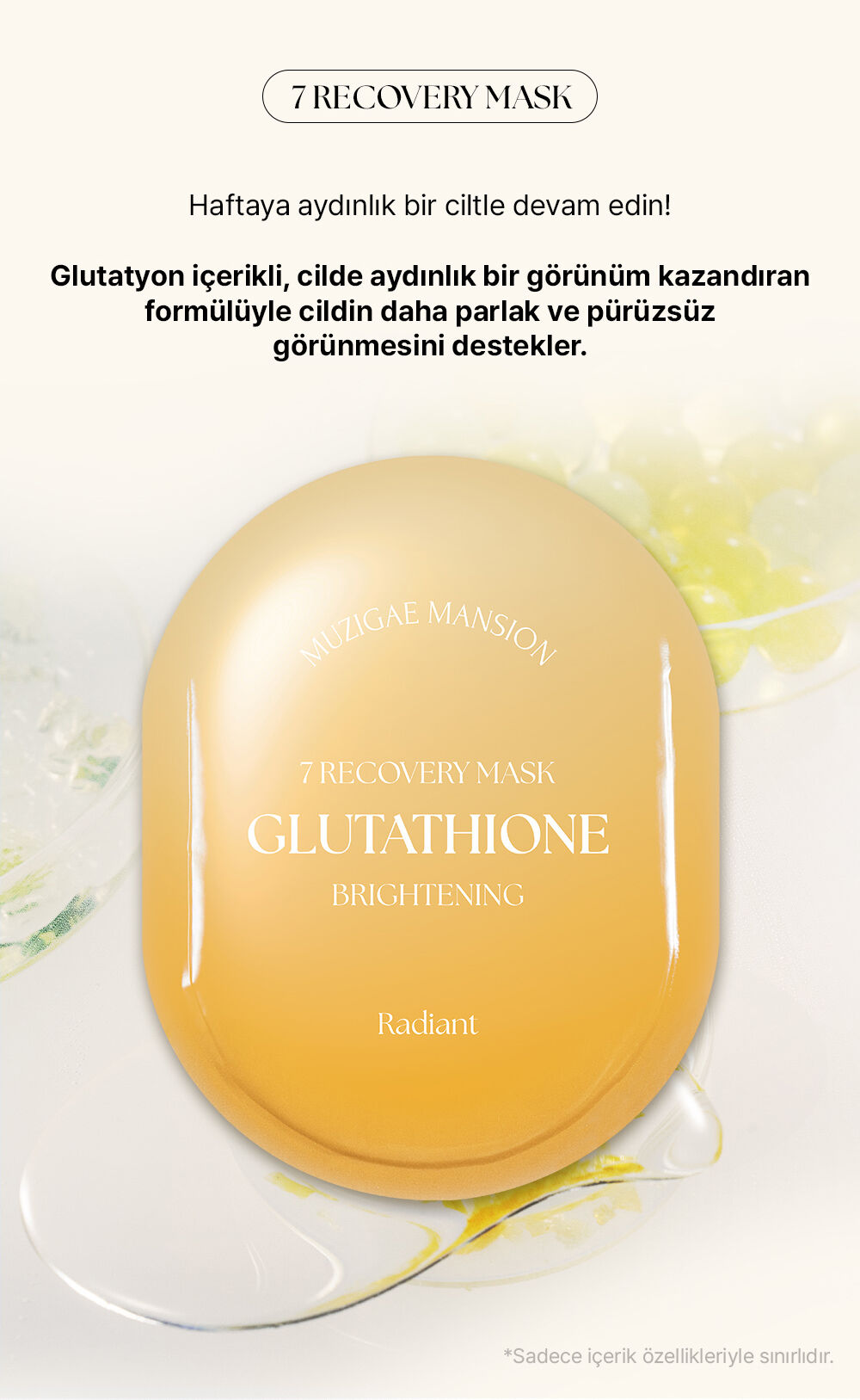 MUZIGAE MANSION 7 RECOVERY MASKPACK 03 GLUTATHIONE