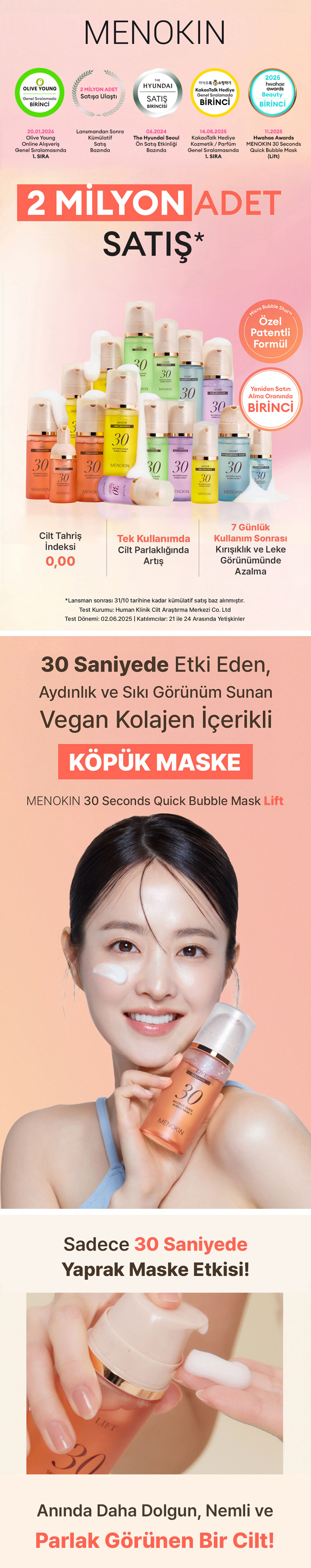 MENOKIN 30 Seconds Quick Bubble Mask (Lift) | MCLUB