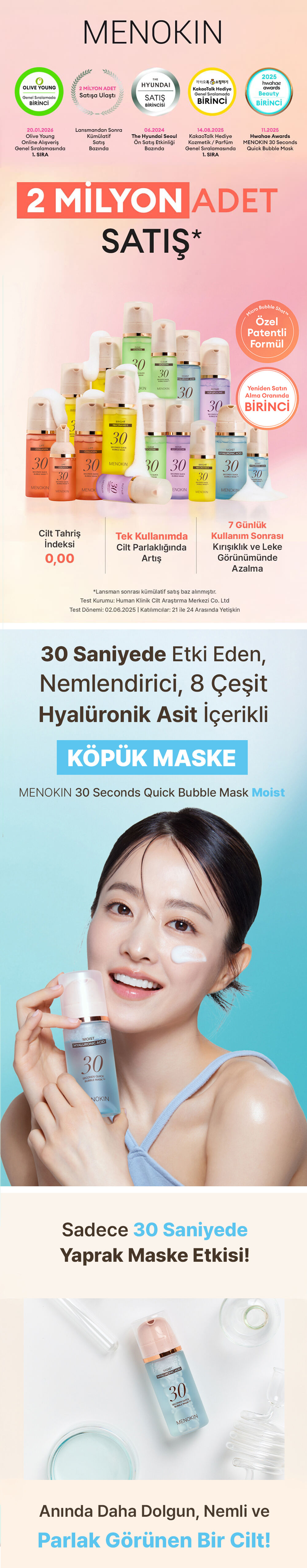 MENOKIN 30 Seconds Quick Bubble Mask (Moist) | MCLUB