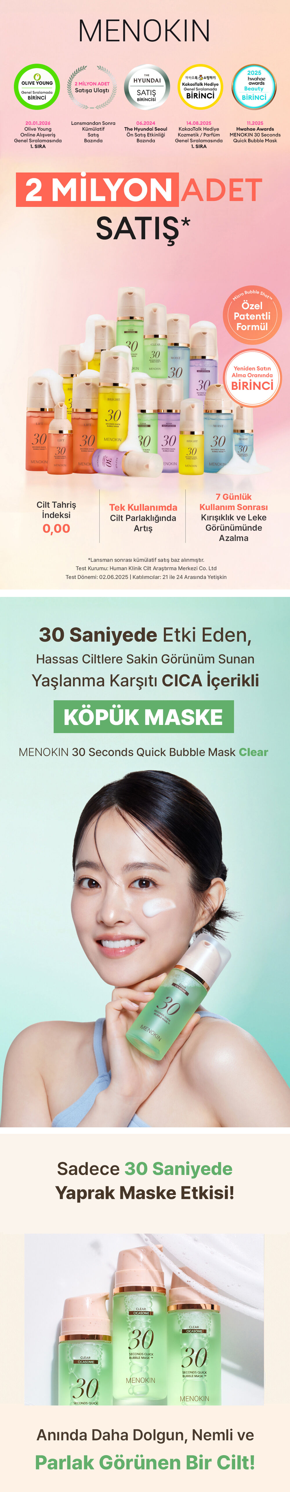 MENOKIN 30 Seconds Quick Bubble Mask (Clear) | MCLUB