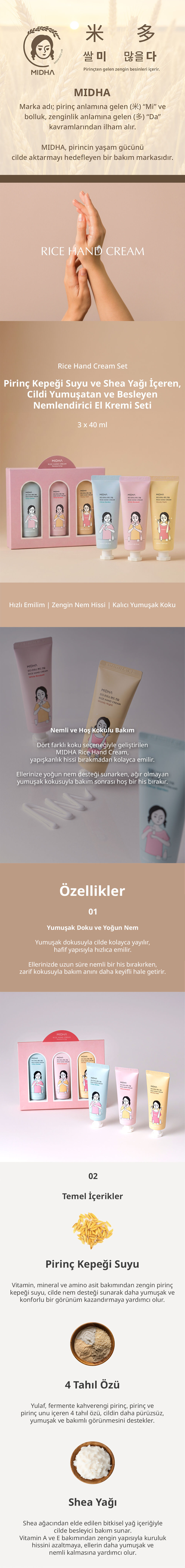 MIDHA Rice Hand Cream Set | MCLUB
